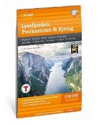 Abbildung von: Lysefjorden, Preikestolen & Kjerag Hiking Map 1:50,000 / 1:15,000 - Calazo Forlag