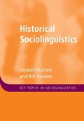 Cover: Historical Sociolinguistics - Cambridge University Press
