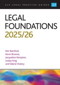 Cover: Legal Foundations 2025/26 - The University of Law Publishing Limited