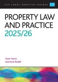 Cover: Property Law and Practice 2025/26 - The University of Law Publishing Limited
