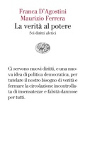 Cover: La verit&agrave; al potere. Sei diritti aleatici - Vele;Einaudi