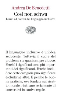 Abbildung von: Così non schwa. Limiti ed eccessi del linguaggio inclusivo - Vele;Einaudi