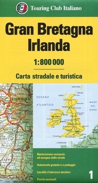 Abbildung von: Gran Bretagna e Irlanda 1:800.000. Carta stradale e turistica - Touring