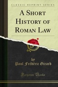 Cover: Short History of Roman Law - Forgotten Books