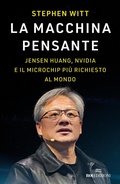 Cover: La macchina pensante. Jensen Huang, Nvidia e il microchip pi&ugrave; richiesto al mondo - ROI Edizioni