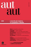 Cover: aut aut 405 - Il Saggiatore
