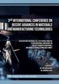 Enlarge image Cover: 3rd International Conference on Recent Advances in Materials and Manufacturing Technologies - Trans Tech Publications Ltd
