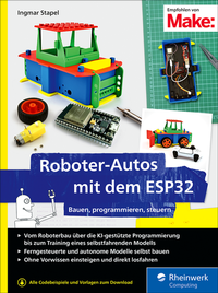 Enlarge image Cover: Roboter-Autos mit dem ESP32 - Rheinwerk