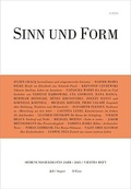 Cover: Sinn und Form 4/2025 - SINN und FORM