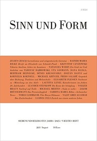 Enlarge image Cover: Sinn und Form 4/2025 - SINN und FORM