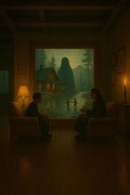 Cover: The Whisper in the Floorboards (The Door Behind the Wallpaper, #1) - Mourad Boufadene