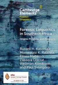 Abbildung von: Forensic Linguistics in Southern Africa - Cambridge University Press