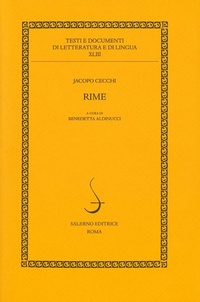 Abbildung von: Rime - Testi e documenti di letteratura e lingua;Salerno Editrice