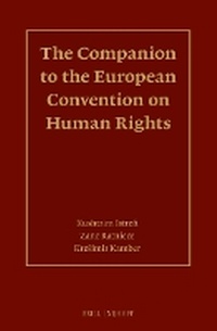 Enlarge image Cover: The Companion to the European Convention on Human Rights - Martinus Nijhoff