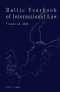 Cover: Baltic Yearbook of International Law, Volume 23 (2024) - Martinus Nijhoff