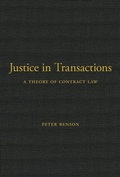 Cover: Justice in Transactions - Harvard University Press