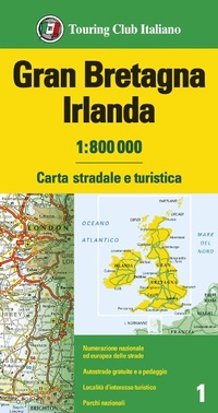 Abbildung von: Gran Bretagna, Irlanda 1:800.000. Carta stradale e turistica - Touring