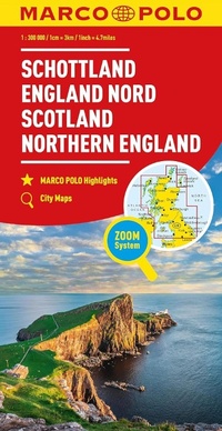 Abbildung von: Scozia, Inghilterra del Nord 1:300.000 - Carte stradali Marco Polo;Marco Polo