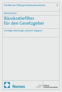 Abbildung von: Bürokratiefilter für den Gesetzgeber - Nomos