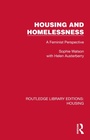 Cover: Housing and Homelessness - Routledge
