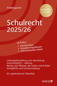 Abbildung von: Schulrecht 2025/26 - Manz