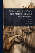 Cover: Gedenkschrift Van Het Menno Simons Monument... - Hutson Street Press