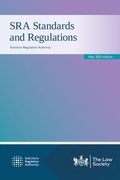 Cover: SRA Standards and Regulations May 2025 edition - The Law Society