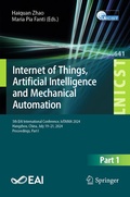 Cover: Internet of Things, Artificial Intelligence and Mechanical Automation - Springer
