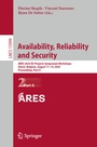 Cover: Availability, Reliability and Security - Springer