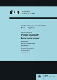 Abbildung von: Jahrbuch für öffentliche Finanzen 1 (2025) 1 - Berliner Wissenschafts-Verlag