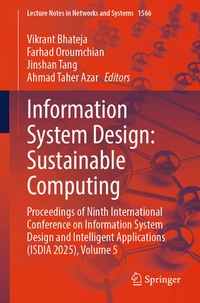 Enlarge image Cover: Information System Design: Sustainable Computing - Springer