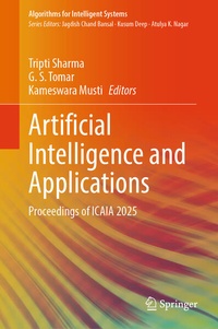 Enlarge image Cover: Artificial Intelligence and Applications - Springer