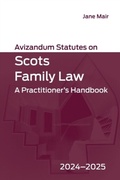 Cover: Avizandum Statutes on Scots Family Law - Edinburgh University Press