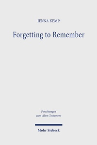 Bild: Forgetting to Remember - Mohr Siebeck