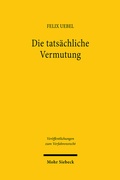 Abbildung von: Die tatsächliche Vermutung - Mohr Siebeck