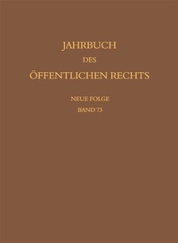Abbildung von: Jahrbuch des öffentlichen Rechts der Gegenwart. Neue Folge - Mohr Siebeck