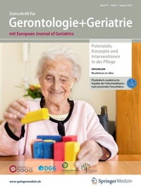 Abbildung von: Zeitschrift für Gerontologie und Geriatrie - SpringerMedizin