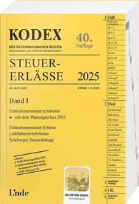 Abbildung von: KODEX Steuer-Erlässe 2025, Band I - Linde