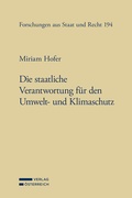 Cover: Die staatliche Verantwortung f&uuml;r den Umwelt- und Klimaschutz - Verlag &Ouml;sterreich