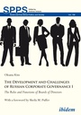 Cover: The Development and Challenges of Russian Corporate Governance I - ibidem