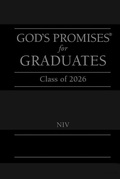 Cover: God's Promises for Graduates: Class of 2026 - Black NIV - Thomas Nelson Publishers