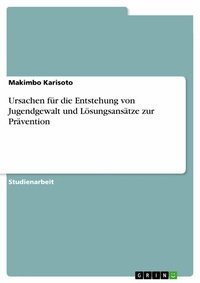 Abbildung von: Ursachen für die Entstehung von Jugendgewalt und Lösungsansätze zur Prävention - GRIN Verlag