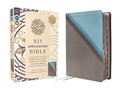 Cover: NIV Application Bible, Leathersoft, Teal/Grey, Red Letter, Thumb Indexed, Comfort Print - Zondervan