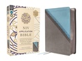 Cover: NIV Application Bible, Leathersoft, Teal/Grey, Red Letter, Comfort Print - Zondervan