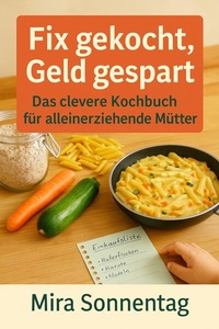 Abbildung von: "Fix gekocht, Geld gespart: Das clevere Kochbuch für alleinerziehende Mütter"  Schnelle, günstige und kindgerechte Rezepte für stressfreie Mahlzeiten im Alltag. - epubli