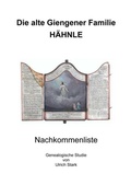 Cover: Die alte Giengener Familie H&Auml;HNLE - epubli