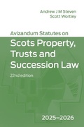 Cover: Avizandum Statutes on Scots Property, Trusts and Succession Law - Edinburgh University Press