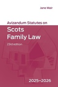 Cover: Avizandum Statutes on Scots Family Law - Edinburgh University Press
