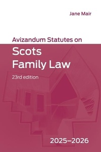 Abbildung von: Avizandum Statutes on Scots Family Law - Edinburgh University Press