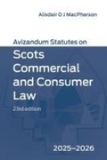 Cover: Avizandum Statutes on Scots Commercial and Consumer Law - Edinburgh University Press